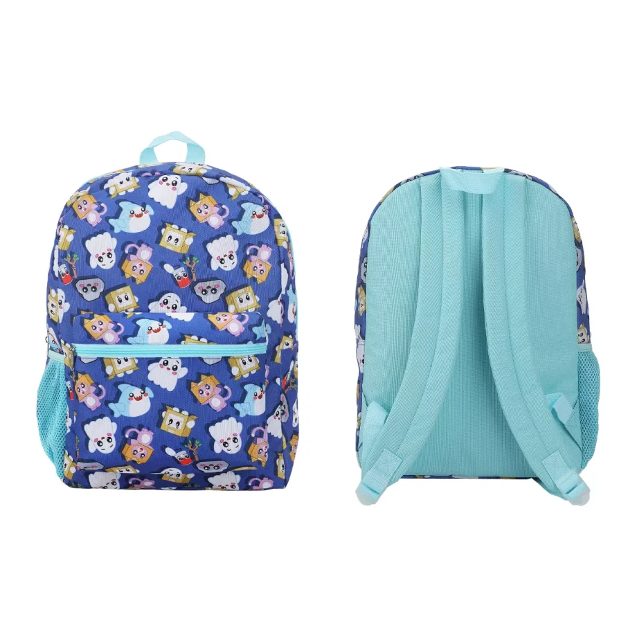 Lanky Box Character All-Over Print 16" Kid's Backpack For School And Travel